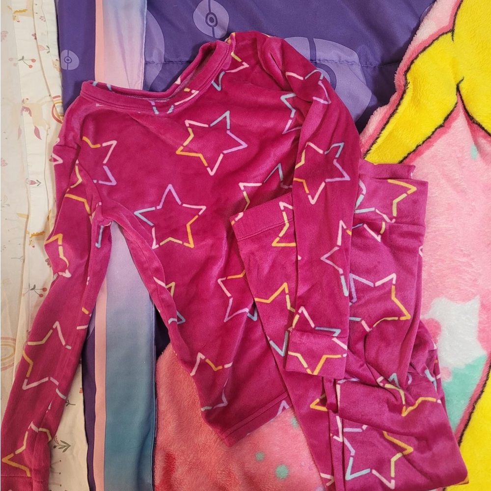Cat & Jack Starry Magenta Pajama Set
